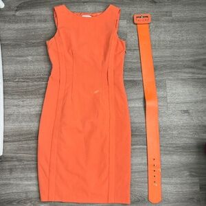 Calvin Klein Orange Dress with belt